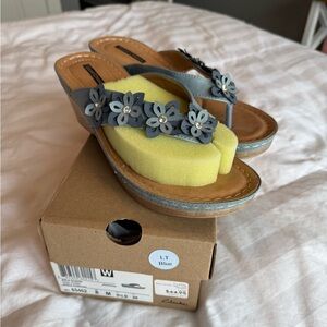 Clarks Blue Floral Sandals